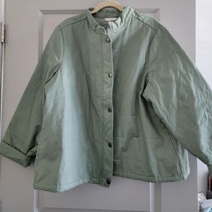 NWT CJ Banks sage green light weight jacket